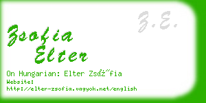 zsofia elter business card